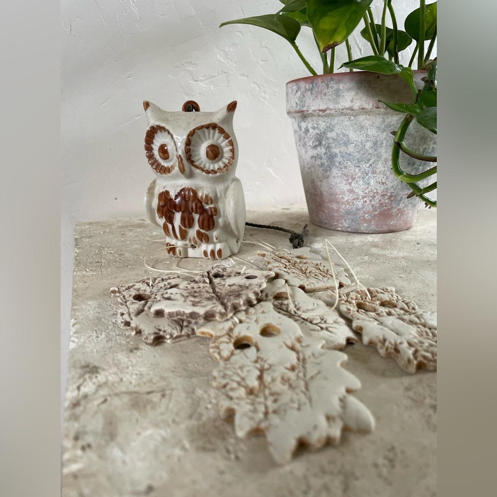 SOLD | VINTAGE / MID CENTURY owl wind chimes / mobile - Picture 2 of 3